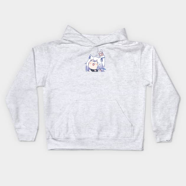 Shirakami Fubuki Chibi Kids Hoodie by Kent